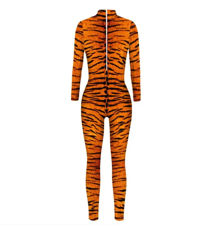 Halloween Cosplay Costumes Leopard 3D Printing Animal Zentai Snake Bodysuit Suit Jumpsuits