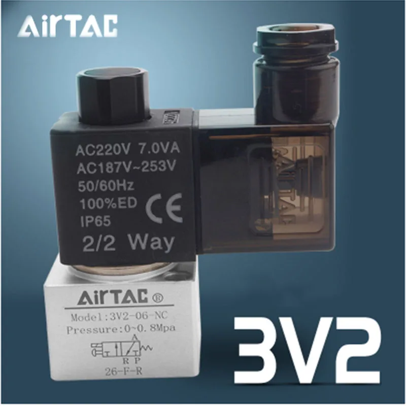 

Solenoid valve vacuum solenoid valve Three position Two Way 3V2-06/08 DC24V AC220V Airtac Automation Line NBSANMINSE