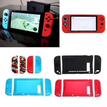 

For Nintendo Switch Anti-slip Silicone Host Rubber Case Cover Skin Protective R2JB