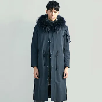 

Real Fur Coat Men Real Mink Fur Coat Raccoon Fur Collar Winter Coat Men Real Fur Parka Mens Clothing 2020 Casaco YY1155