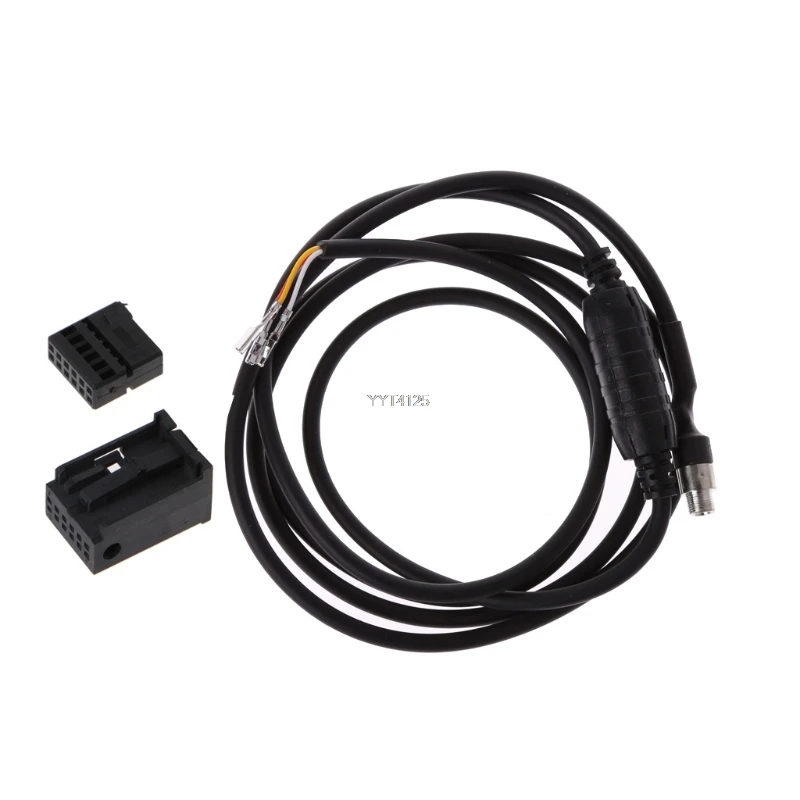 

Excellent Quality New car 3.5mm 12Pin AUX Auxiliary Wire Black Music Audio Cable For BMW E60 E63 5 6 Series