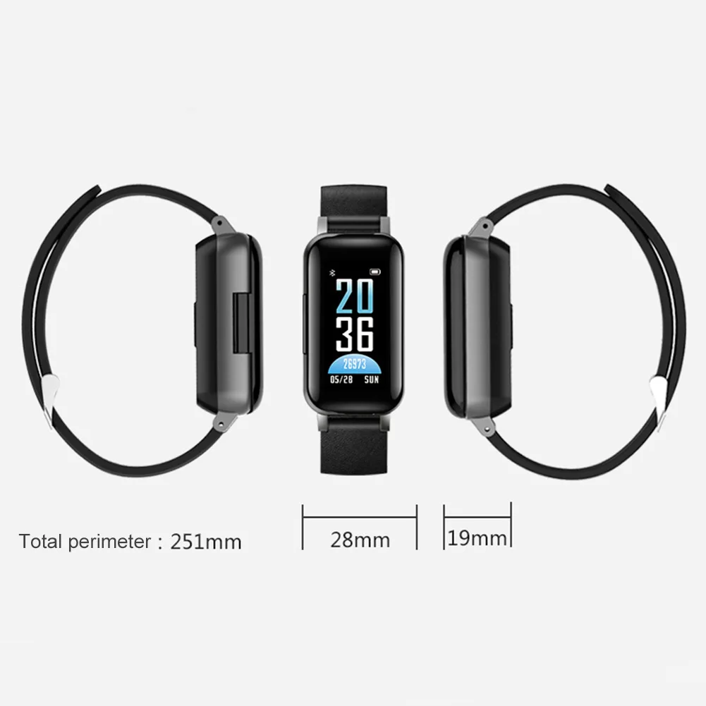 Смарт-часы с bluetooth-наушником, заряжаемые, спящие, забота о здоровье, IP67, водонепроницаемые, для спорта на открытом воздухе, фитнес-трекер, подарки