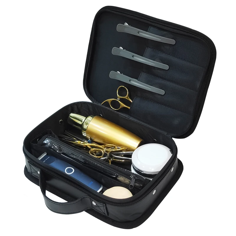 Bolsa de tijeras de peluquería de cuero PU, gran capacidad, caso de barbero de viaje, novedad de 2021