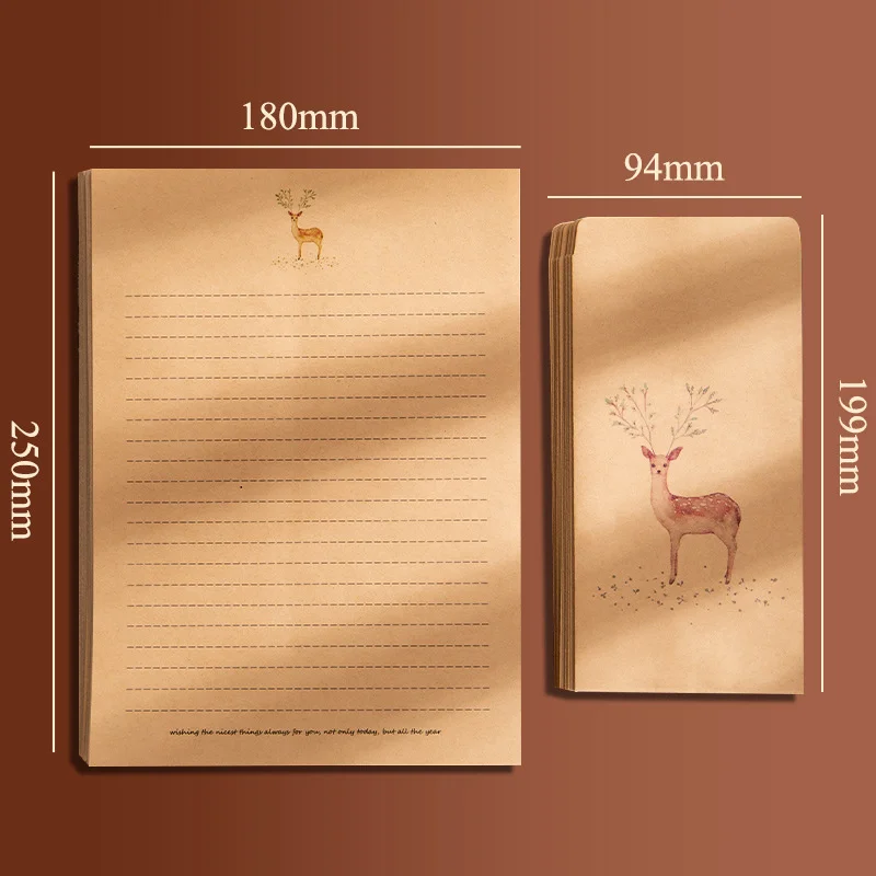 10pcs Vintage Deer Animal Paper Envelope Scrapbook Envelope Letter Paper Kawaii Stationery Gift