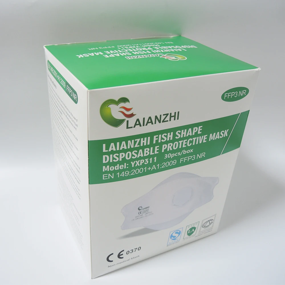 LAIANZHI CE FFP3 Face Masks Valve Protective Disposable Virus Headwear Mouth Approved Hygienic