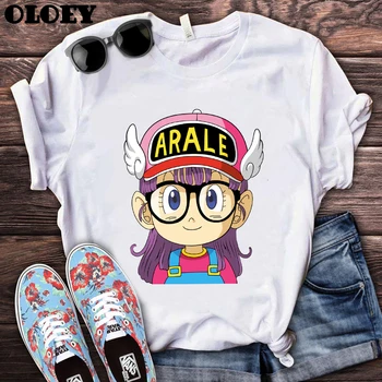 

Kawaii Arale Dragon Ball t shirt Women Graphic T-shirts Aesthetic White Tops Tees Summer Female Short-Sleeve tshirt Streetwear