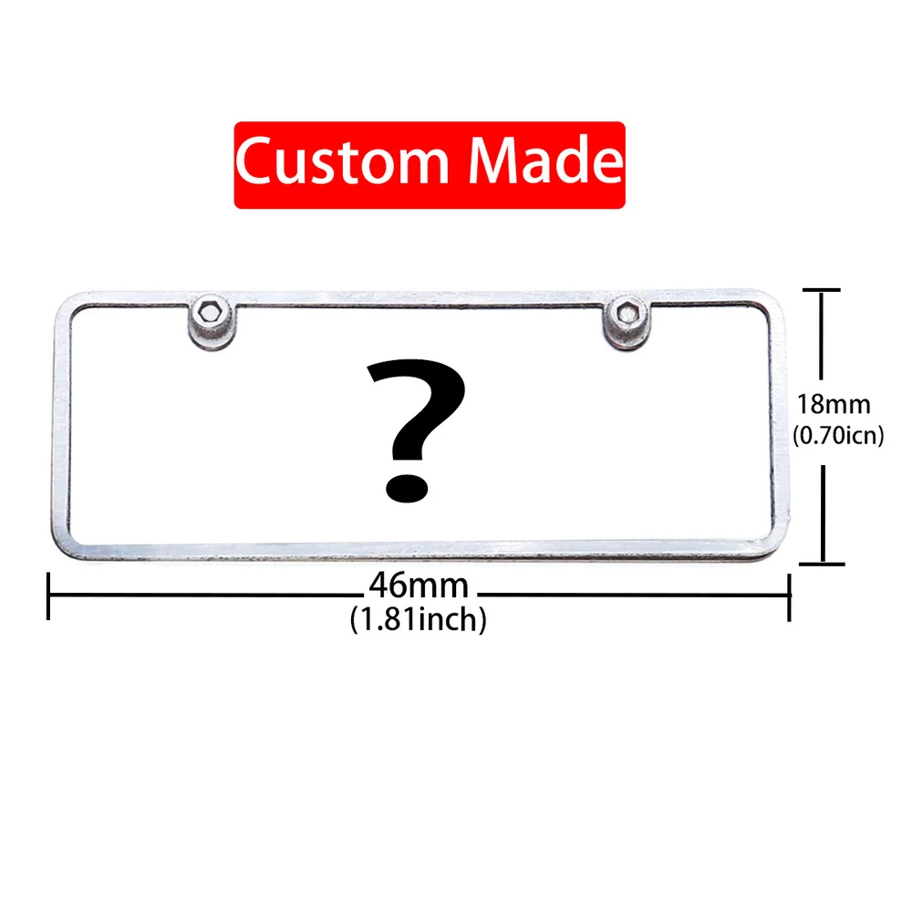 1Pcs RC Custom License Plate Metal Frame Strength Waterproof for 1:10 Tamiya CC01 Axial Scx10 Traxxas Trx-4 Trx4 Crawler Car - Image 6