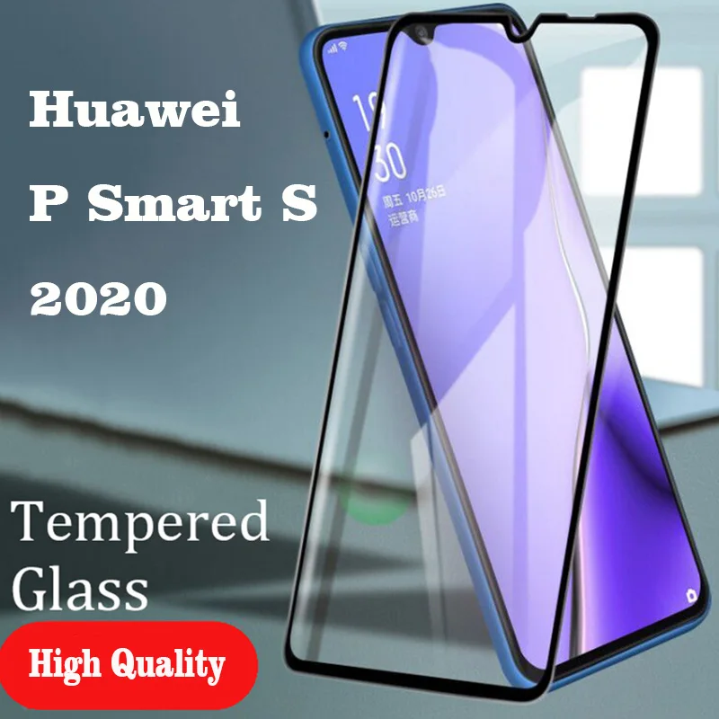 Закаленное 3D стекло с полным покрытием 2 шт. для Huawei P Smart S 2020 полное покрытие Защитная пленка экрана