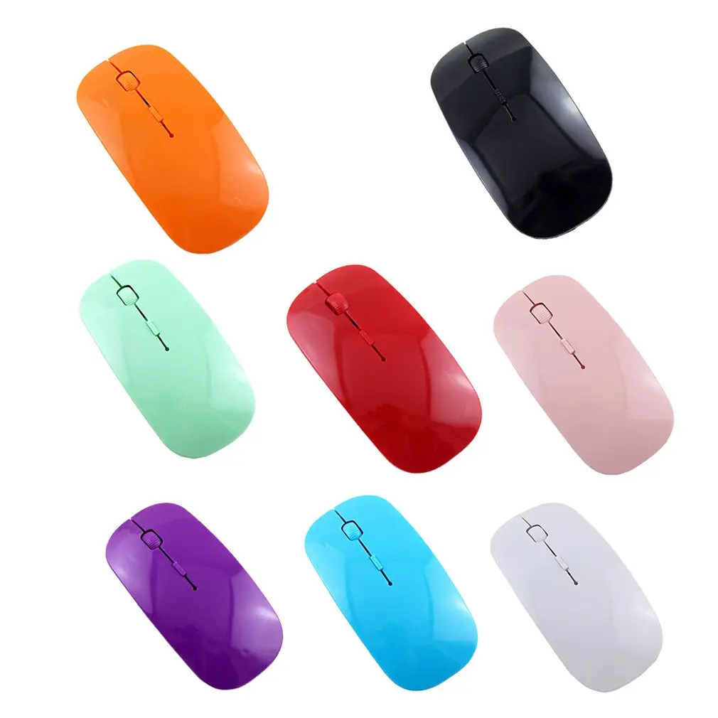 

Ultra Thin USB 2.4Ghz Wireless Mouse Optical Gaming Slim Receiver Computer For Apple Laptop Power Switch Mice