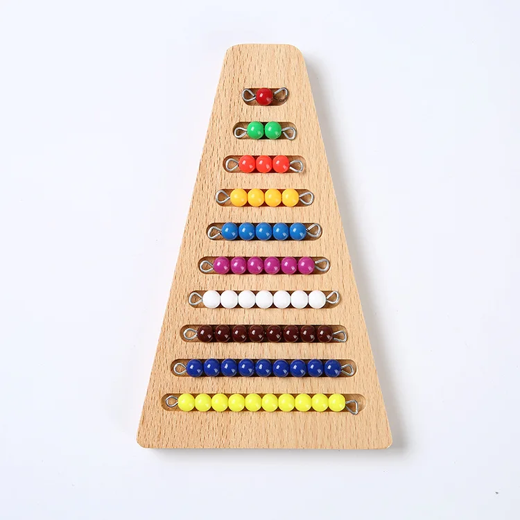 

Color Beaded Bracelet Step Teaching Aids Mathematical Computation Wooden Toys Montessori Color Beaded Bracelet Step Board