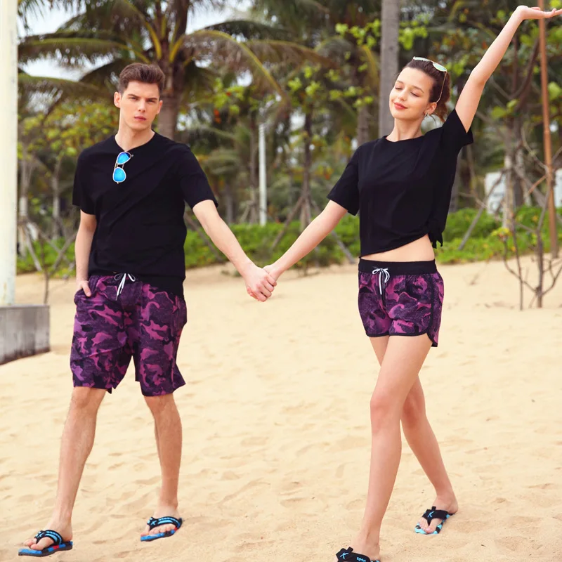 

Beach Shorts Men Loose And Plus-sized Quick-Dry Flower Shorts Spa Resort Shang Hai Feng Couples Shorts