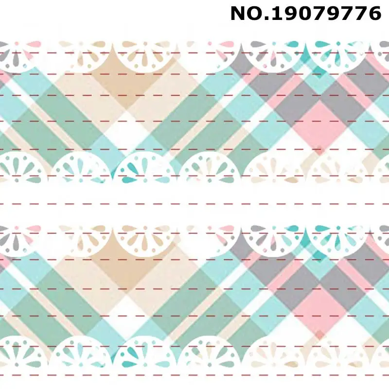 Новинка 50 ярдов Феи чеки ленты напечатанные grosgrain, атласные ленты 9767-9781 - Цвет: 19079776