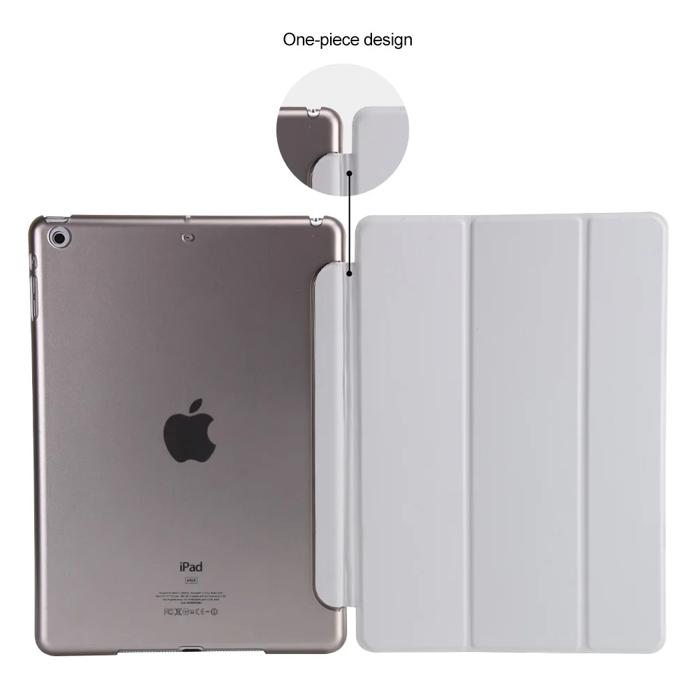 Чехол-подставка для нового iPad 9,7 дюймов и выпуск 6. Ультра тонкий смарт-чехол также для iPad Air retina крышка Авто wake/Sleep - Цвет: Gray