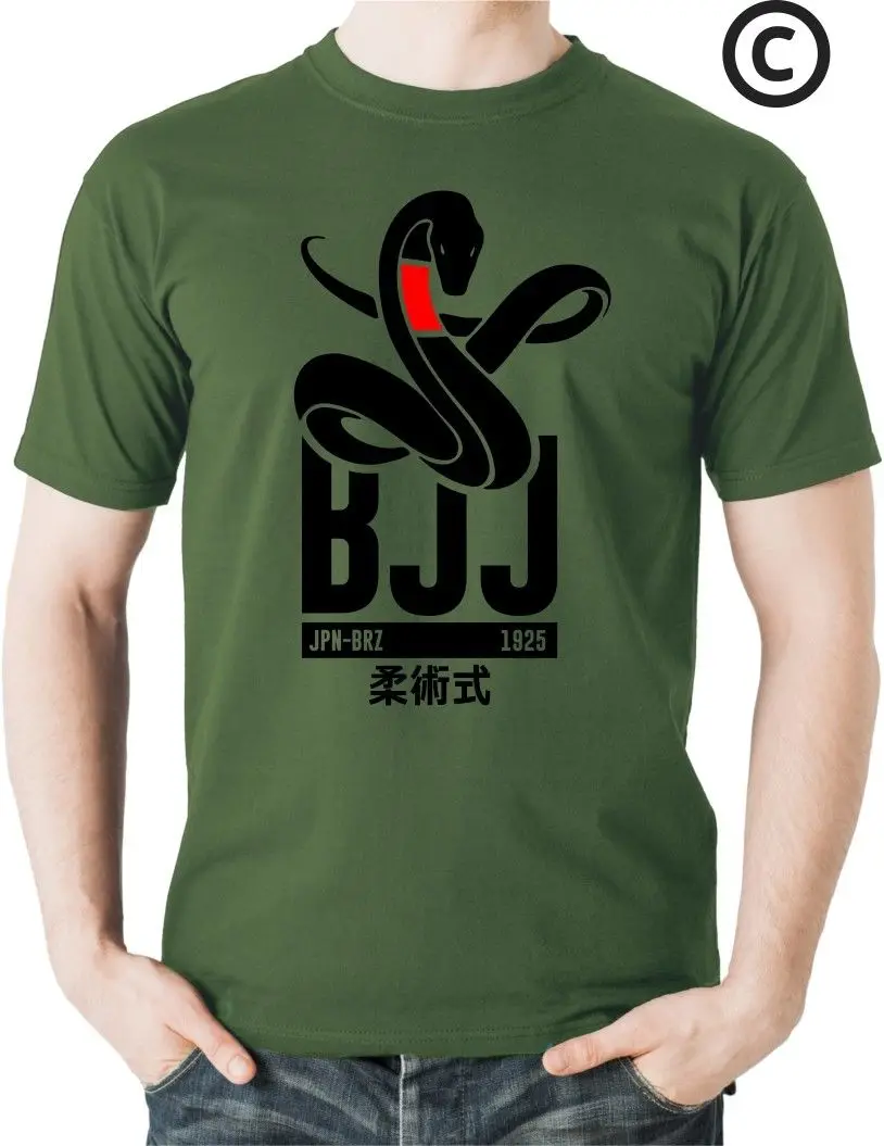 Свободные черные мужские футболки Homme Tees Black Mamba Bjj футболка Snake Gracie бразильская Jiu
