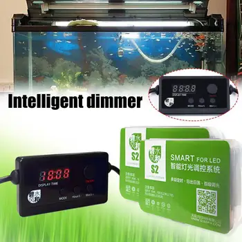 

1 pcs Aquarium LED Light Dimmer Controller Modulator Lighting Light Lamp Dimming System Timing Fish Tank Intelligent