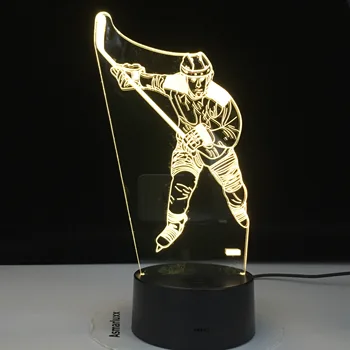 

Ice Hockey Theme 3D Lamp LED Night light 7 Colors Change Touch Mood Lamp Birthday Present Dropshippping