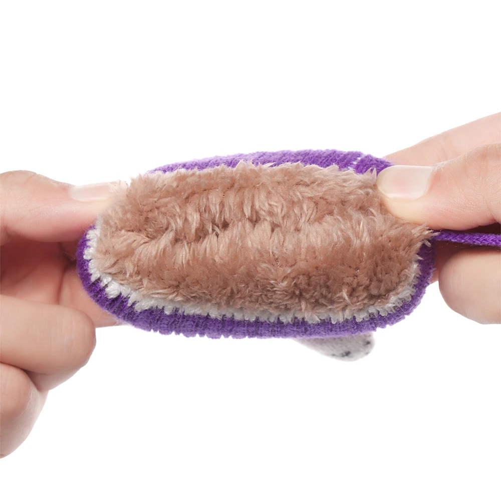 0-3 Years Cute Cartoon Fox Baby Gloves Winter Knit Wool Newborn Mittens Velvet Thick Children's Kid Keep Finger Warm Accessories