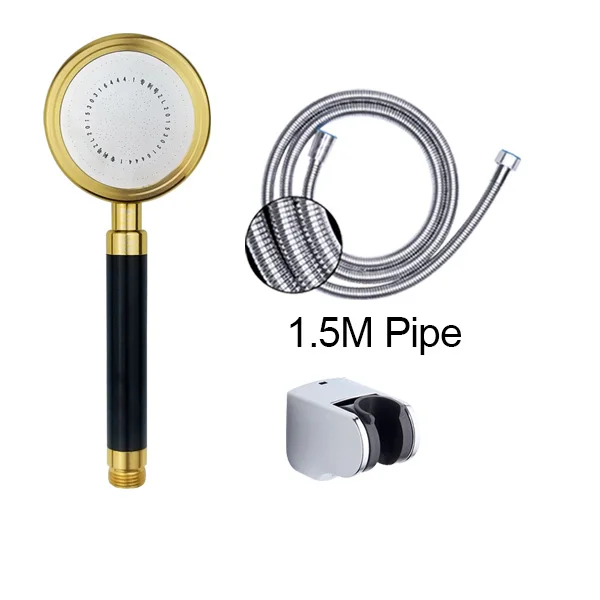 3pcs set 1.5m pipe High Quality Adjustable Shower Head Set with S.S.Hose Insulated Space Aluminum Handle Hand-held Spa Bathing Sprinkler Set - Цвет: 3pcs set 1.5m pipe