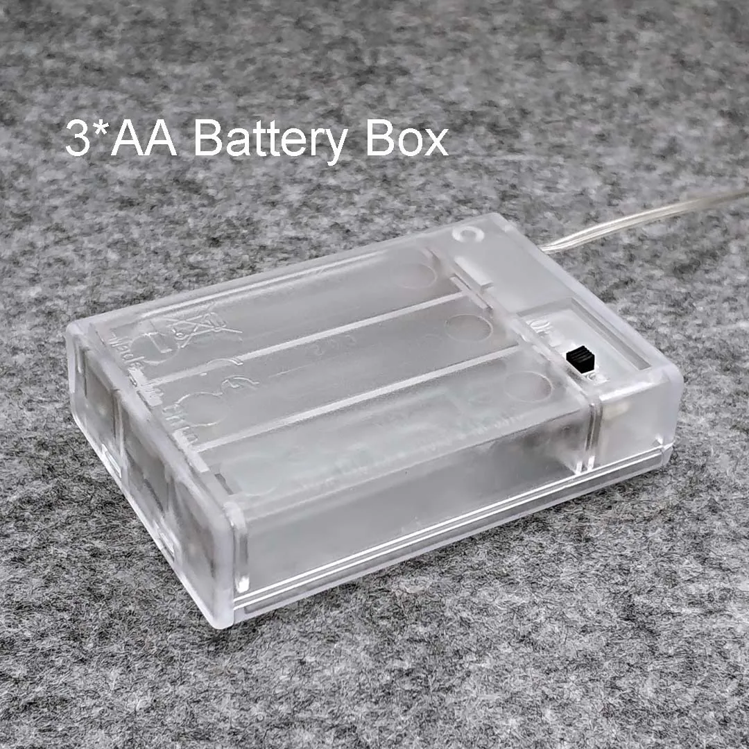 Box-Case Switch Battery-Holder New 3-Aa Transparent-Box Lead