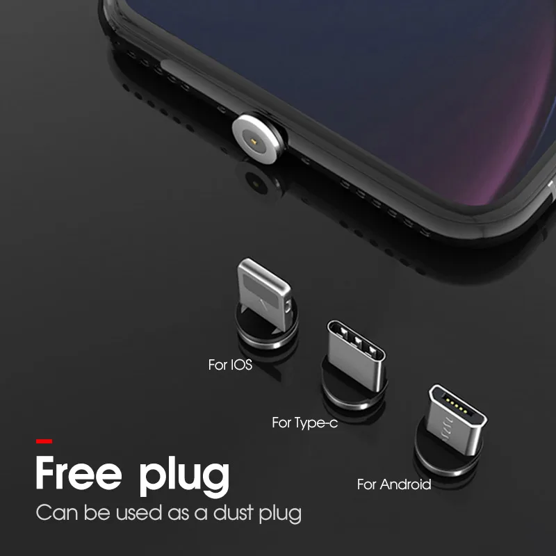 Магнитный кабель Micro type-C для быстрой зарядки iPhone, 1 м, 2 м, магнитный кабель usb type-C для мобильного телефона huawei, Xiaomi