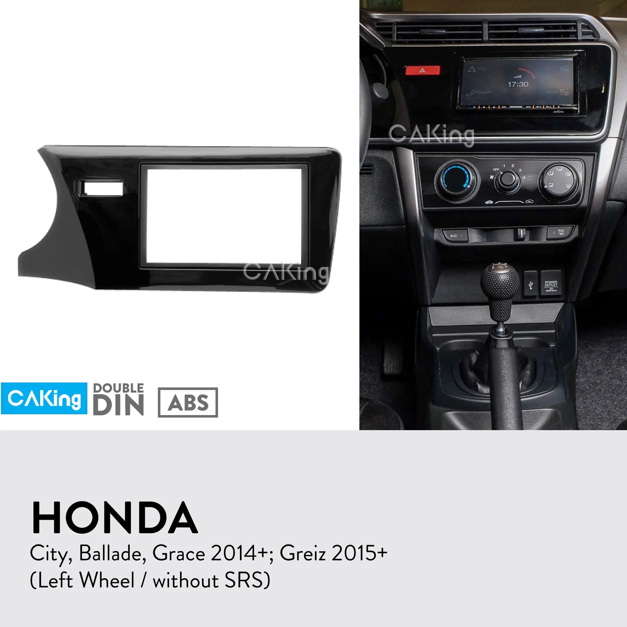 Панель радиоприемника Fascia ДЛЯ Honda Greiz 2015 + Ballade City Grace 2014 (левое колесо/без SRS) |
