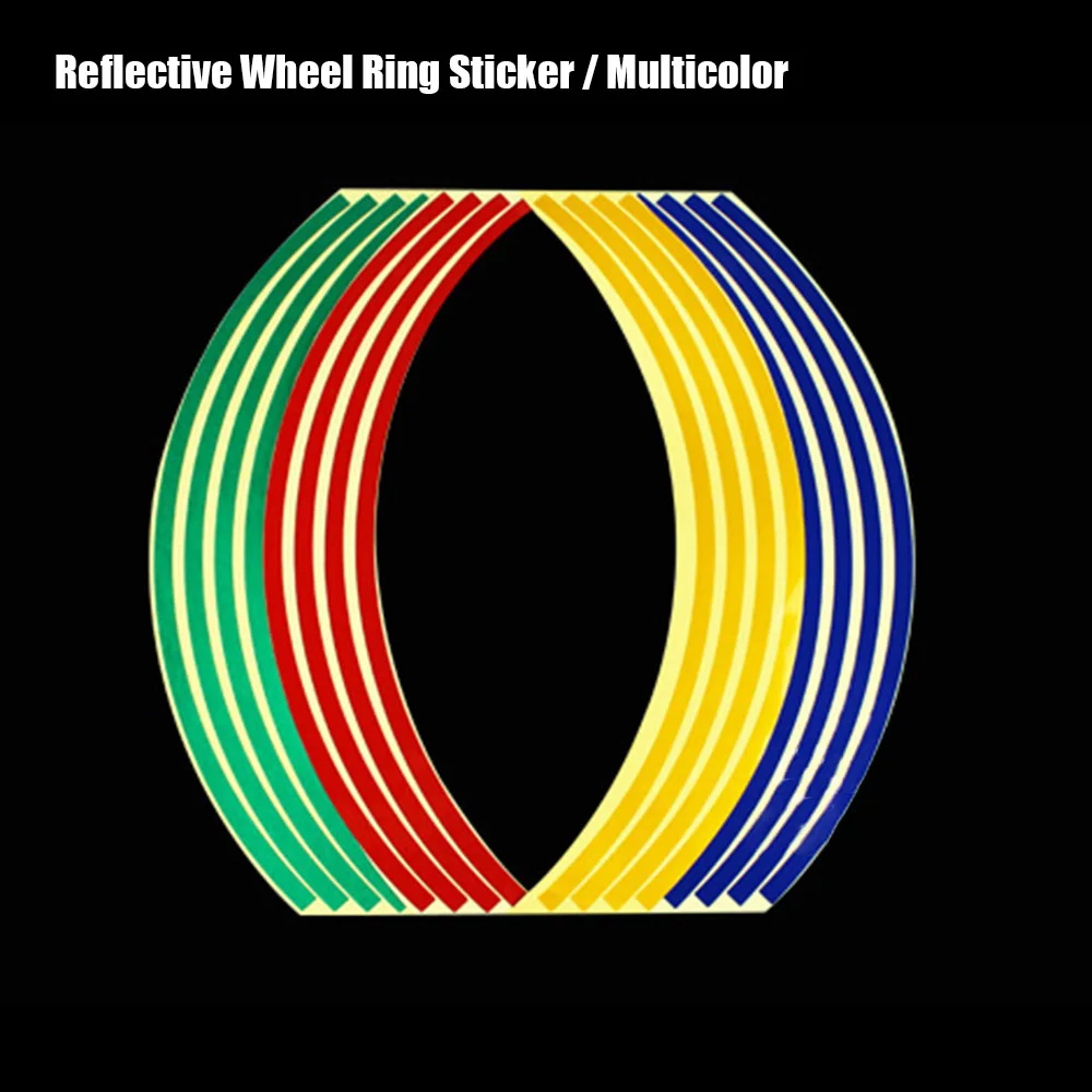 Universal Reflective Hub Sticker Wheel Ring Sticker Tire Reflector Decoration for Motorcycle