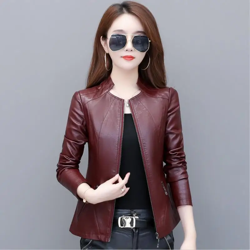 

New Fashion Plus Size M-4XL Leather Jacket Women Leather Coat 2019 Women's Leather Jacket Short Motorcycle Coat Female Jacket