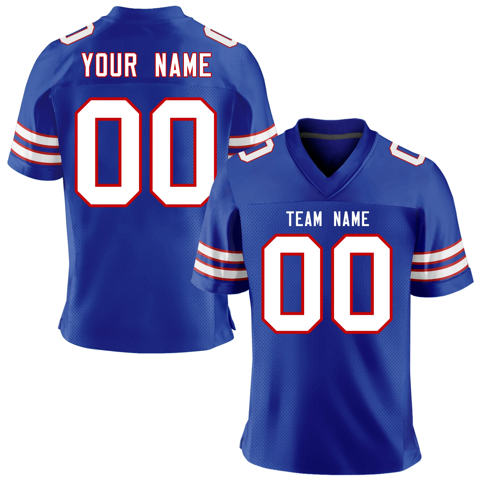 Football Jersey Personalized Printed Your Team/Name/Number Breathable Soft Shirts for Adults/Youth