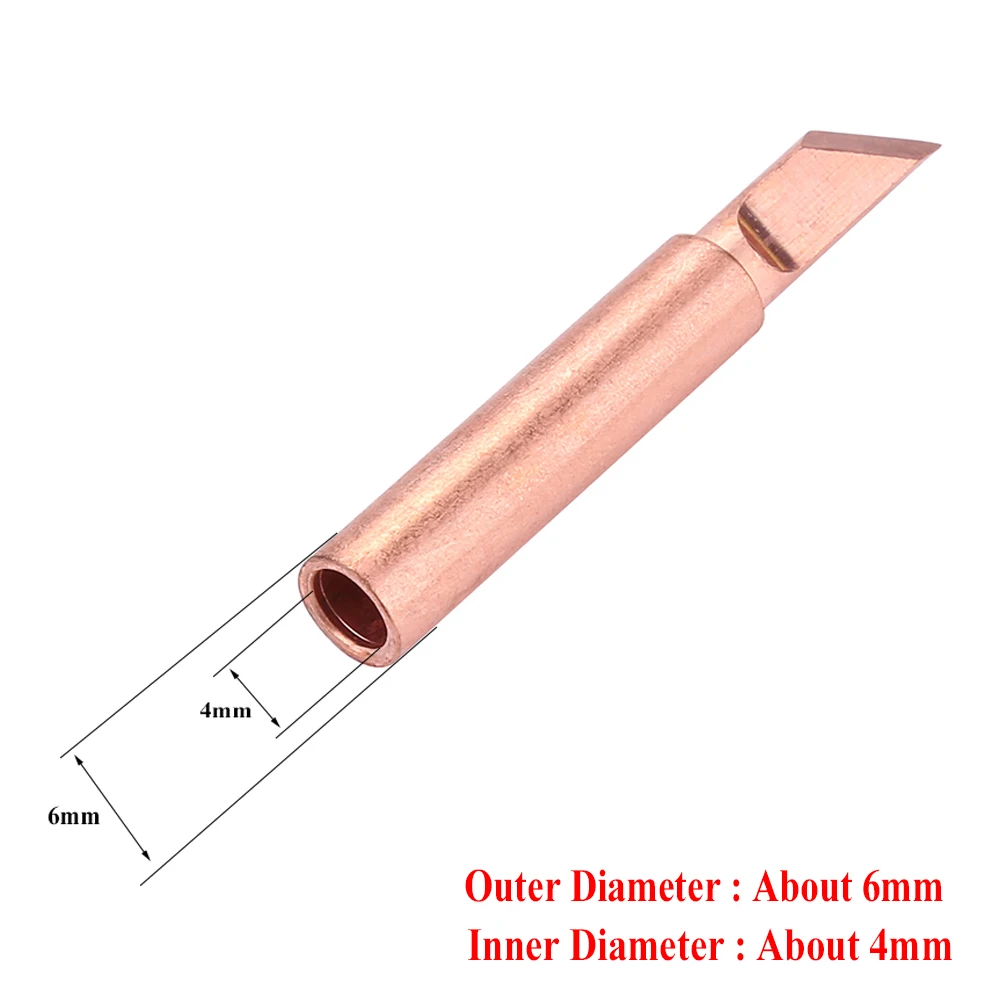 Soldering Iron 10PCS/Lot Copper Solder Iron Tip 900M-T-K/SK/I/IS/B/1C/2C/3C/4C/0.8D/1.2D/1.6D/2.4D/3.2D/SB for 936 Soldering Tool