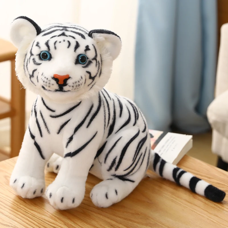 38/58cm Soft Wild Animals Simulation White Tiger Jaguar Doll Lifelike Tiger  Plush Toys Sofa Cushion Children Kids Birthday Gifts - AliExpress