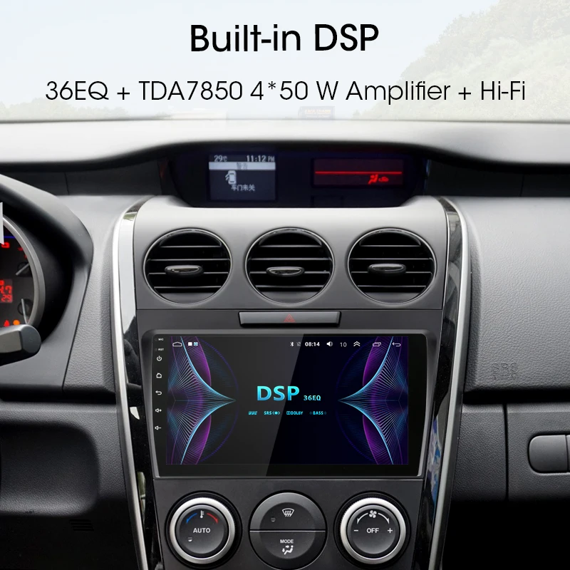 Jansite RDS 9 &quotAndroid автомобильное радио для Mazda CX7 2008 2015 DSP сенсорный экран плеер HIFI