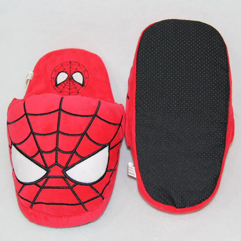 Spiderman Cotton slippers marvel anime Creativity superheroes spider-man plush flip flop Keep warm dolls children birthday gifts