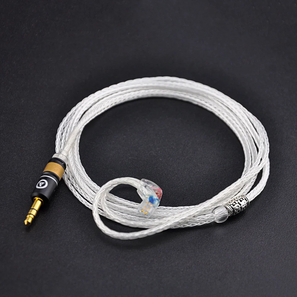 Yinyoo изготовленный на заказ 2,5/3,5 мм 7N посеребренный кабель 16 жильный отсоединяющийся кабель для QDC заказной кабель для наушников чистый серебряный кабель