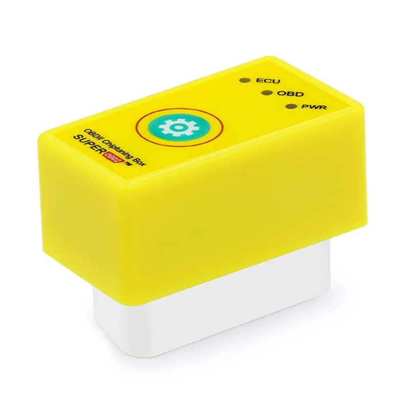 Для автомобилей с бензиновым двигателем OBD2 чип блок настройки автомобильный силовой подъемный инструмент чип блок настройки с кнопкой сброса Plug and Drive автомобильные аксессуары-желтый