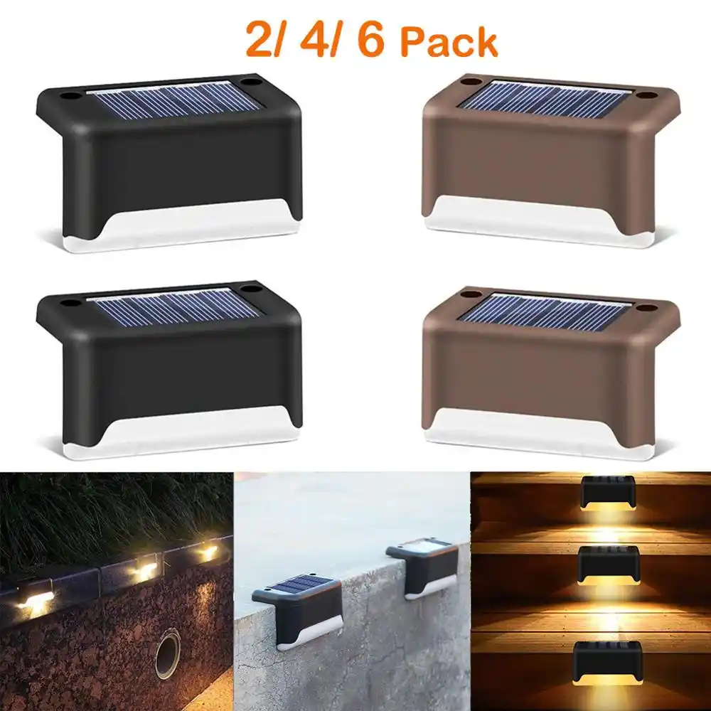 lampara solar de luz led para jardin para escaleras luz de pared impermeable para exteriores iluminacion de paisaje
