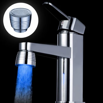 

LED Water Faucet Stream Light Kitchen Bathroom Shower Tap Faucet Nozzle 3.5cmx3.8cm