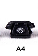 1/2Pcs Dollhouse Miniature Retro Vintage Desk Phone Rotary Dial Telephone Lounge Study Room Doll Houses Accessories 14