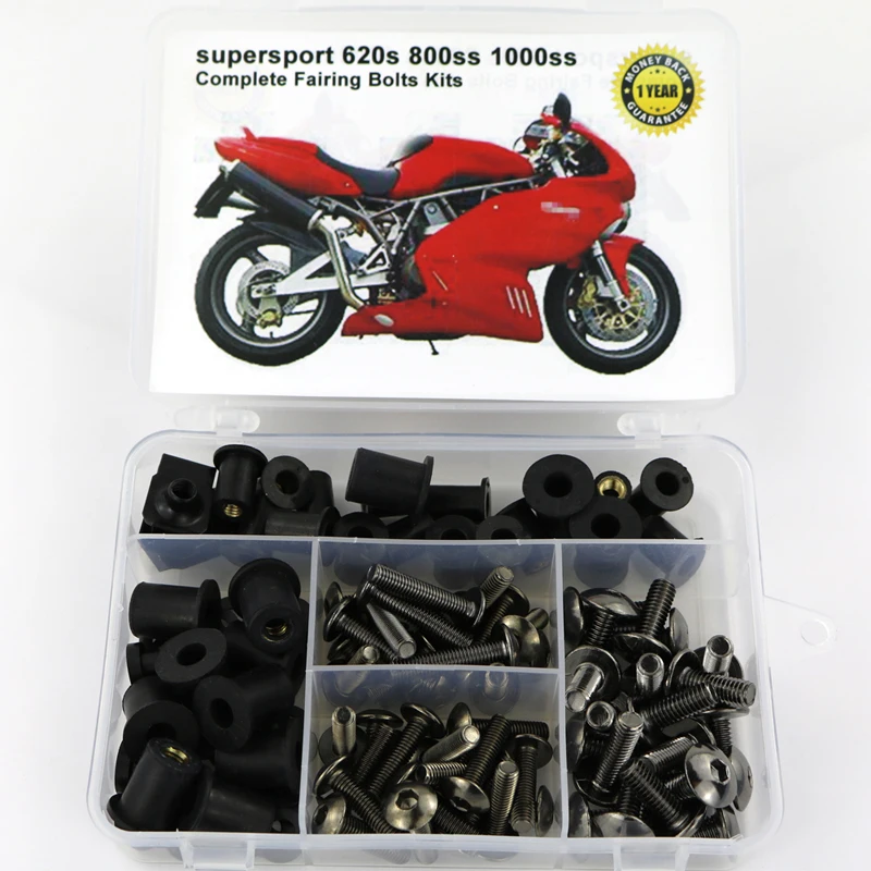 

Fit For Ducati SUPER SPORT 620s 800ss 1000ss Motorcycle Cowling Complete Full Fairing Bolts Kit Nuts Steel Bodywork Nuts