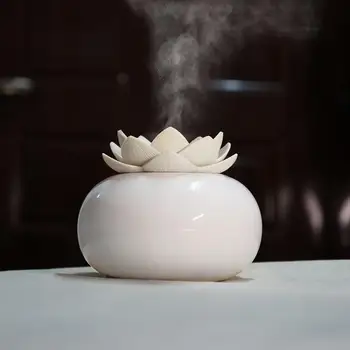 

200ML Ceramic Ultrasonic Aroma Humidifier Air Diffuser Simplicity Lotus Purifier Atomizer essential oil diffuser difusor de