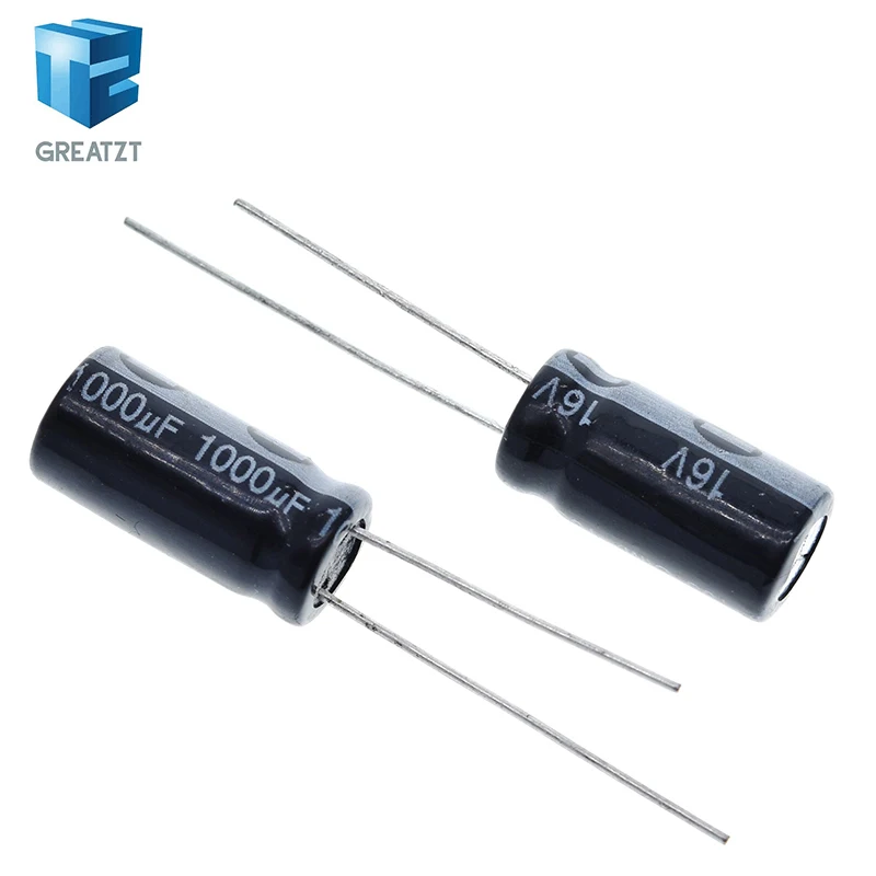 GREATZT 10/50/100 Stück 1000 uF 16 V 8*16 DIP Aluminium-Elektrolytkondensator 1000uF 16V 16V 1000uF 16 V 1000 uF – Detail 3