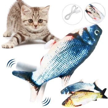 

USB Simulation Fish Electric Swing Fish Jumping Fish Simulation Carp Pet Cat Toy Electric Fish Chewing Playing Biting Supplies