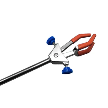 

Tube Clamp Non Slip Professional Stable Three Prong Dual Adjustment School 0-90mm Alloy Extension Laboratory Supplies Flask Clip