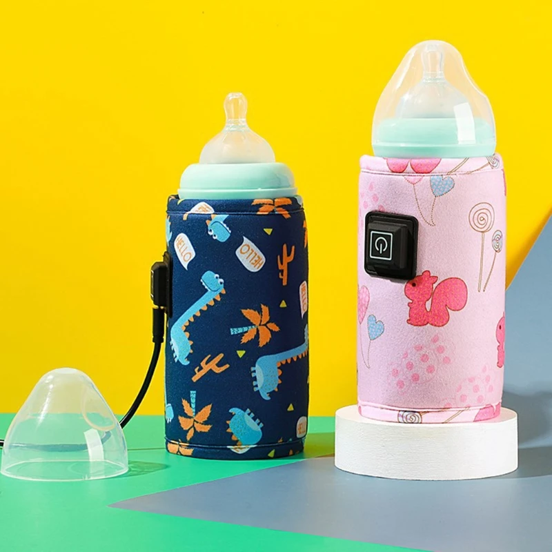 Portable Bottle Warmer for Baby Breastmilk, USB Charge and Accurate Heating  of Car and Travel Bottle Warmer,Adjustable Gear and Automatic Insulation