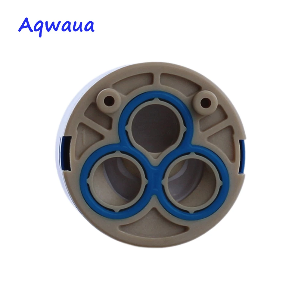 Aqwaua 35mm Ceramic Cartridge Faucet Spool Mixer Core Flat Base with Filter Switch Accessories Replacement Part