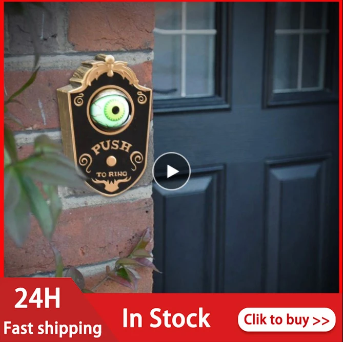 【今日の超目玉】 Halloween Doorbell Rotating Eyes Gift Decor With Spooky Sounds