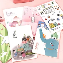 Милые животные из природы, растения, А5 блокнот, 32 страницы, блокнот, дневник, дневник, офисные школьные принадлежности, подарок для детей, креативный