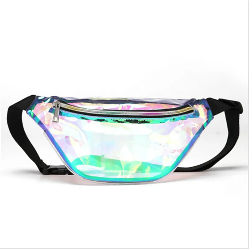 

New Women Bag Casual PVC Transparent Waist Fanny Pack Belt Bag Lady Pouch Travel Hip Bum Bag Shoulder Crossbody Bag Purse
