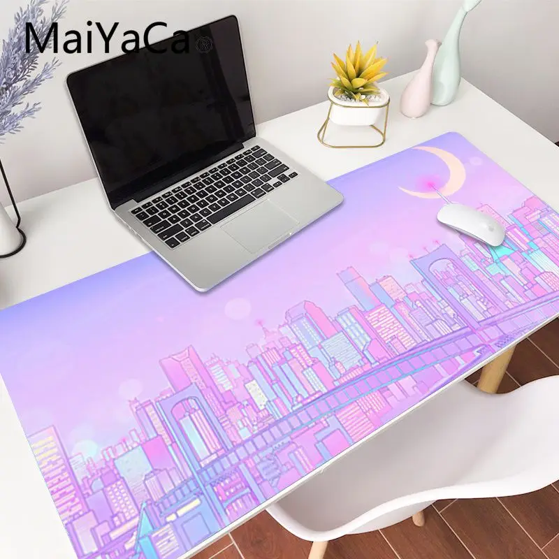 Anime Moon Landscape Mouse Pad Large Rubber Gaming Speed Kawaii Xl