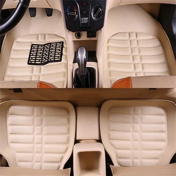

Leather universal car floor mats for peugeot 308 206 508 5008 301 2008 307 207 3008 2012 waterproof car accessories styling