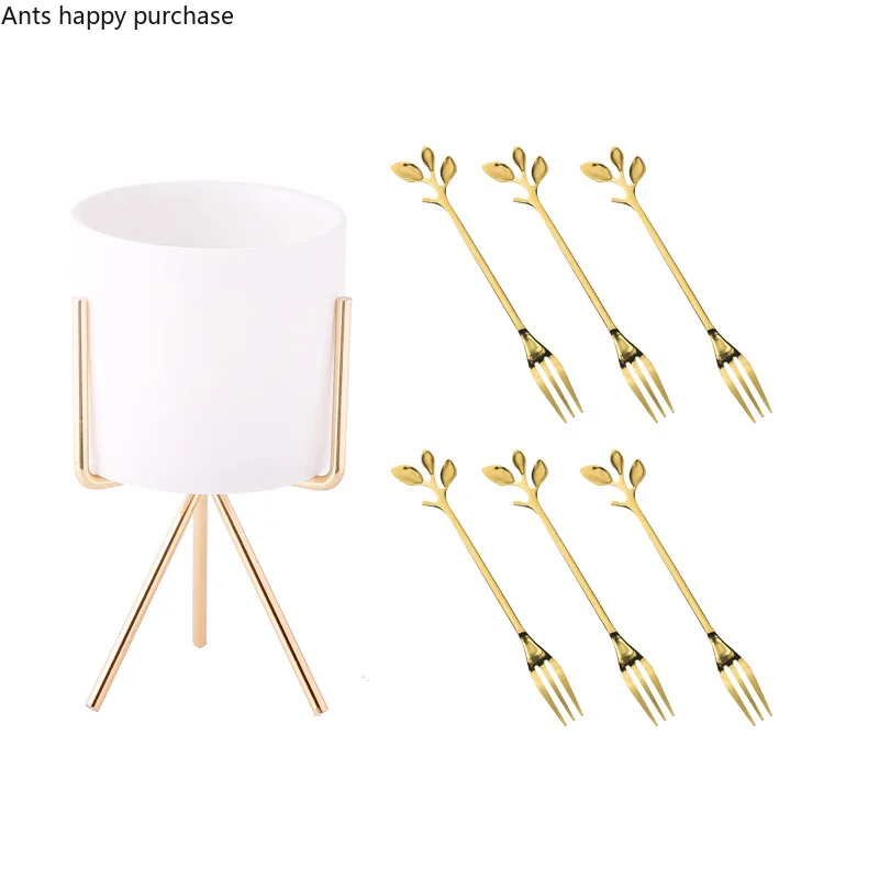 Скандинавские фруктовые вилки набор вишневые цветы ложка домашняя посуда